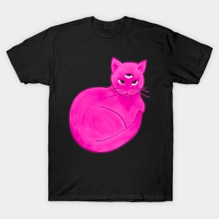 Third eye pink cat T-Shirt